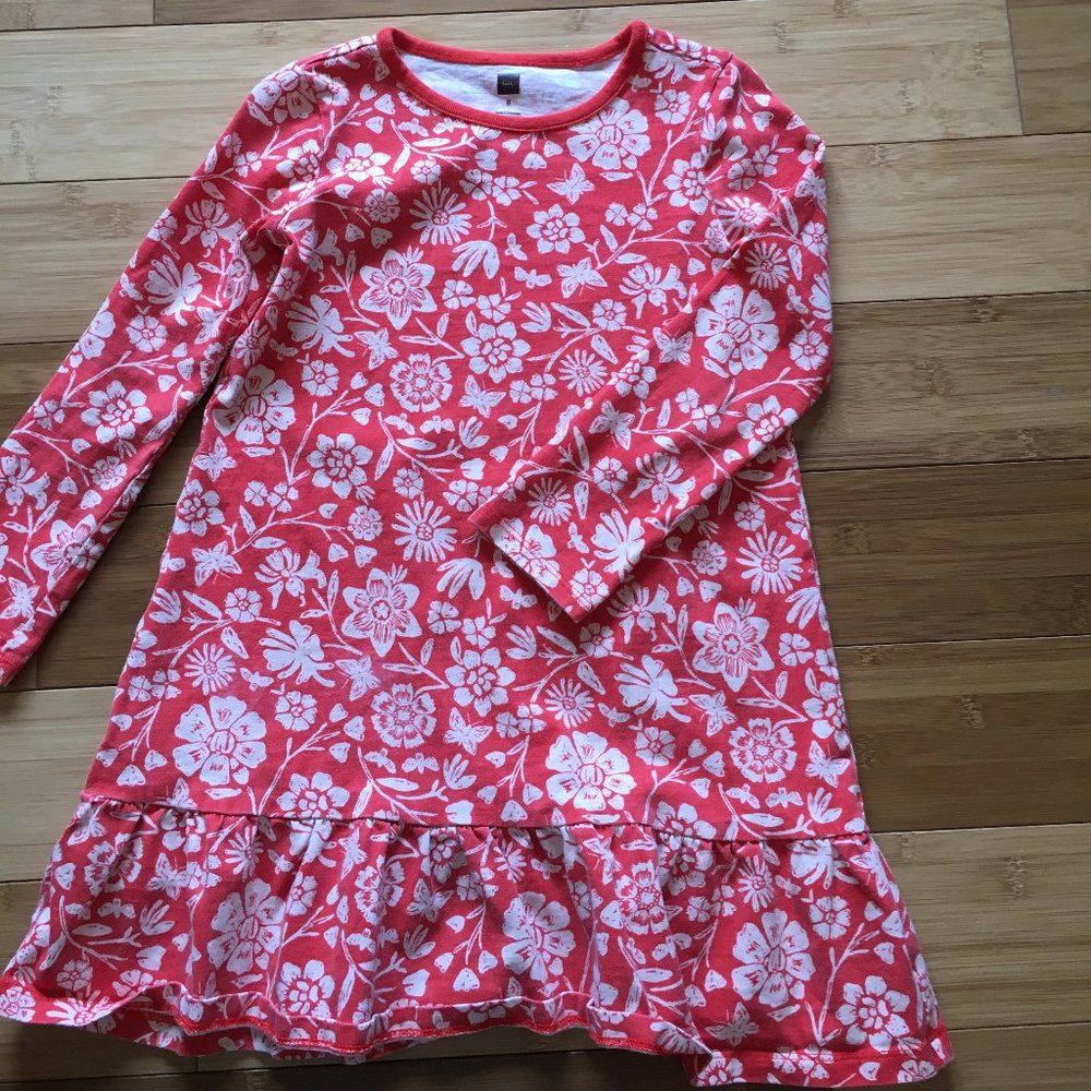 Tea Collection ruffle hem drop-waist dress